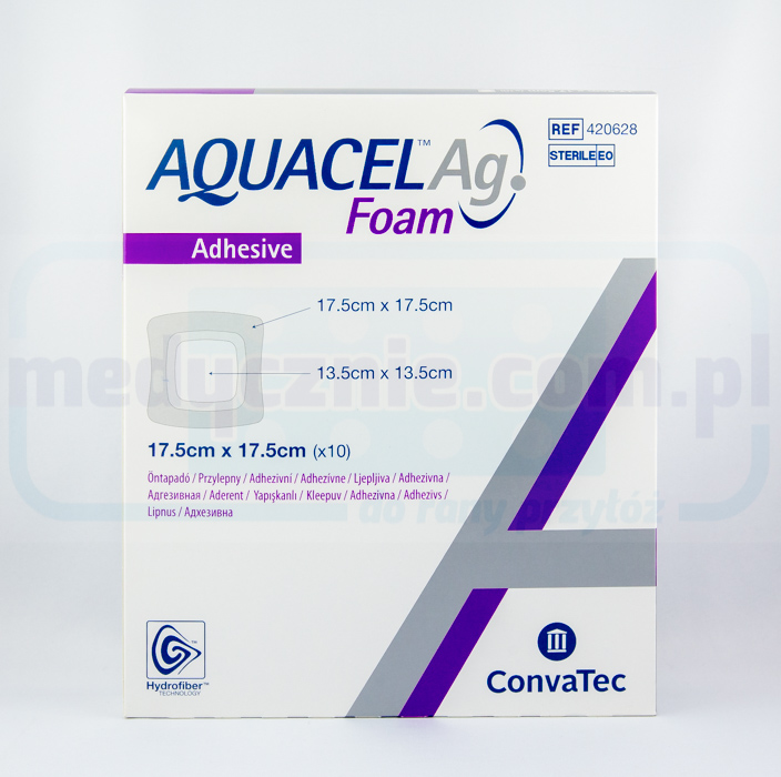 Aquacel Foam Ag Adhesive 17.5*17.5cm mehrschichtiger Schaumstoffverband 1Stk.